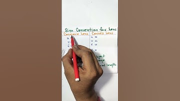 sign convention for concave lens convex lens # physics #