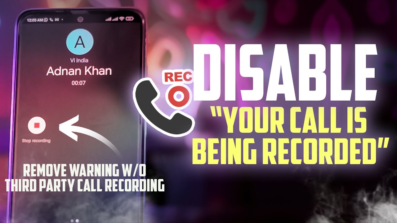 DISABLE CALL RECORDING ANNOUNCEMENT! w/o Third Party Call Recorder