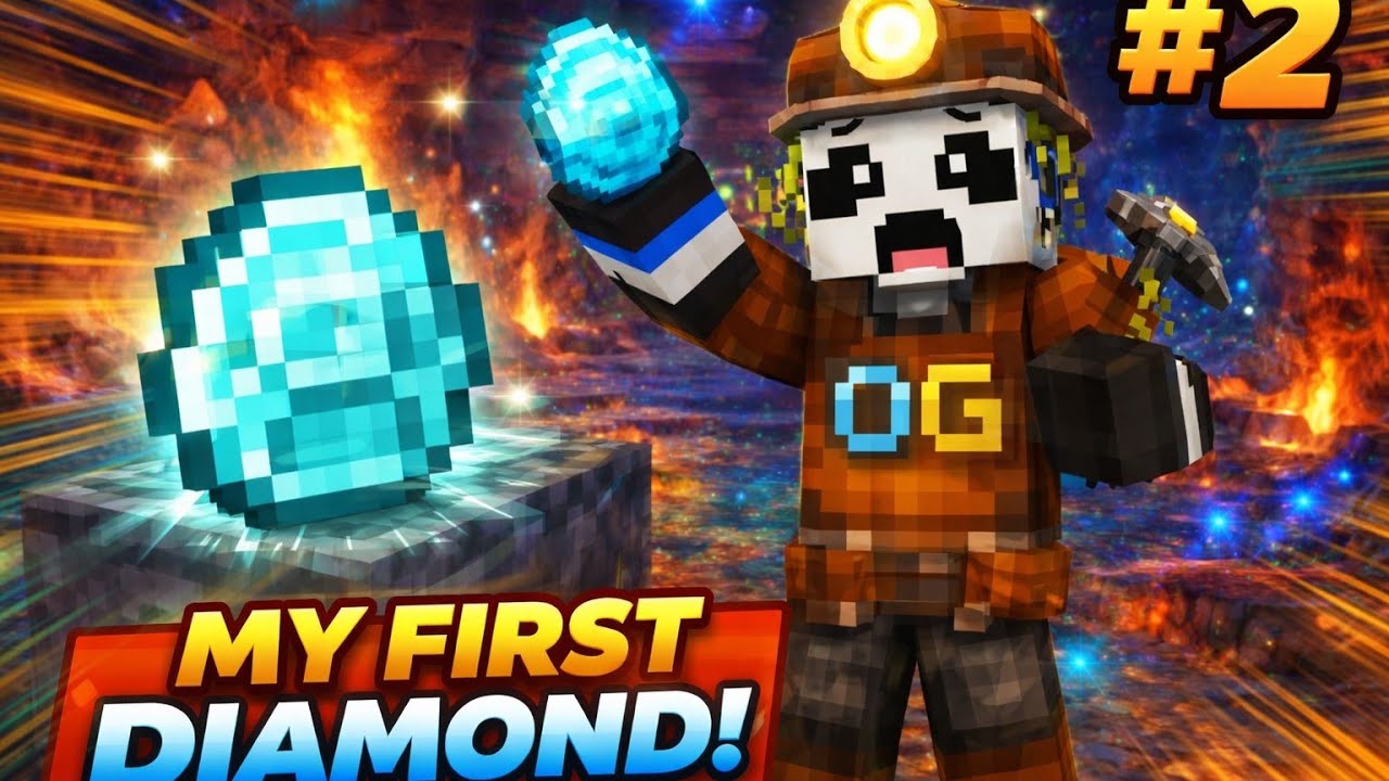 MY FIRST DIAMOND! 💎🔥 | Minecraft Survival Series #2 - YouTube
