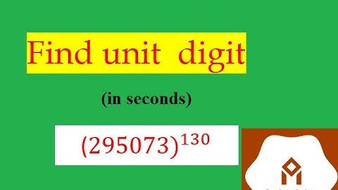 How to find unit digit of a number  raised to some power|(Unit digit of a power of a number)