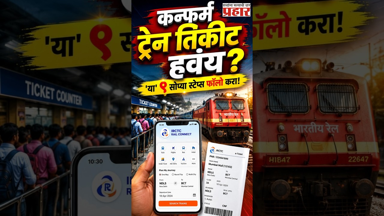 Confirm Ticket | IRCTC ॲप वापरून मोबाईलवर २ मिनिटांत ट्रेन तिकीट बुक करा!  | Easy Booking
