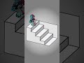 Stairs ILLUSION || Minecraft Animation || #shorts