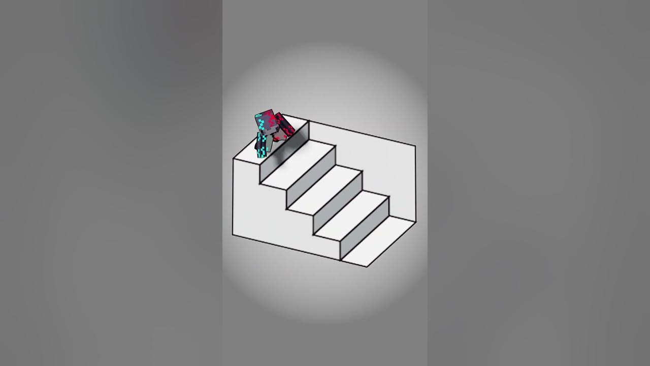 Stairs ILLUSION || Minecraft Animation || #shorts