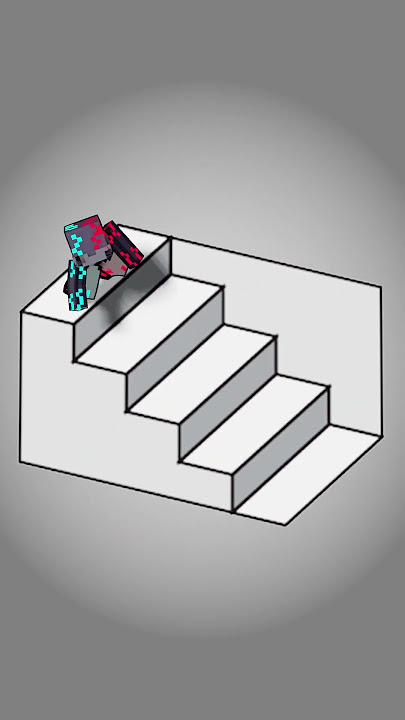 Stairs ILLUSION || Minecraft Animation || #shorts