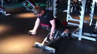 Prone reverse dumbbell fly - supinated grip