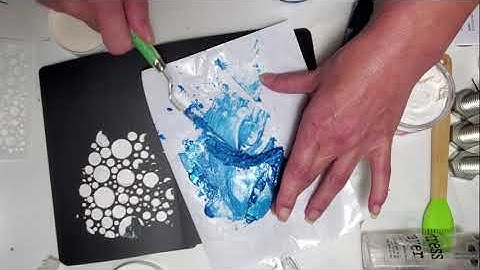 Stencil with Stamperia Mixed Media products, Gesso, Sculptura, Cream paste.