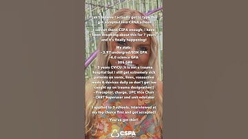 Congratulations Macy on your #crnaschool acceptance! Join CSPA today www.cspaedu.com/join #crna #icu