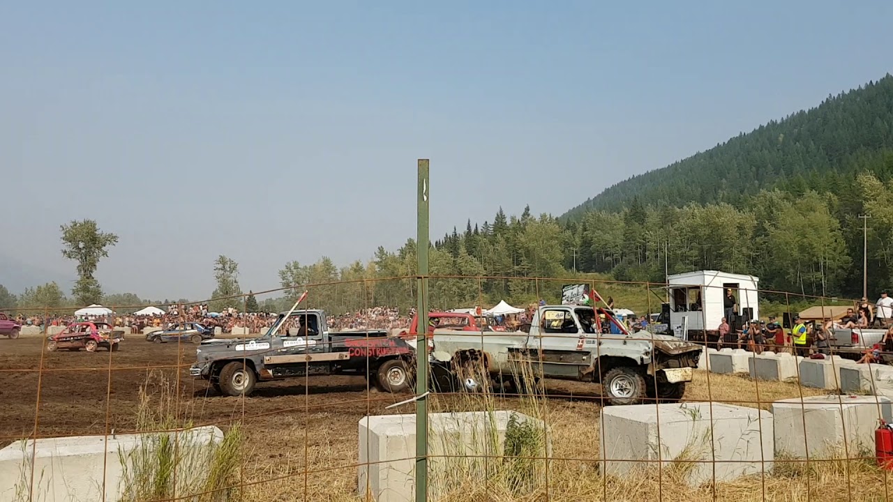 Fernie B.C. Demolition Truck Derby highlights YouTube