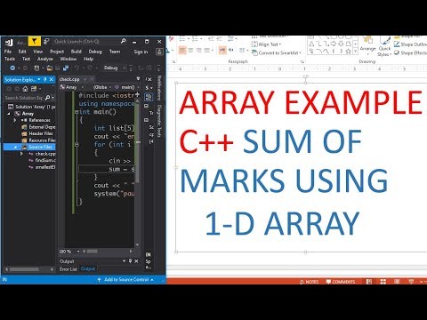 Sum Of Marks Using 1-D Array  - C++ Programming