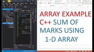 Sum Of Marks Using 1-D Array  - C++ Programming