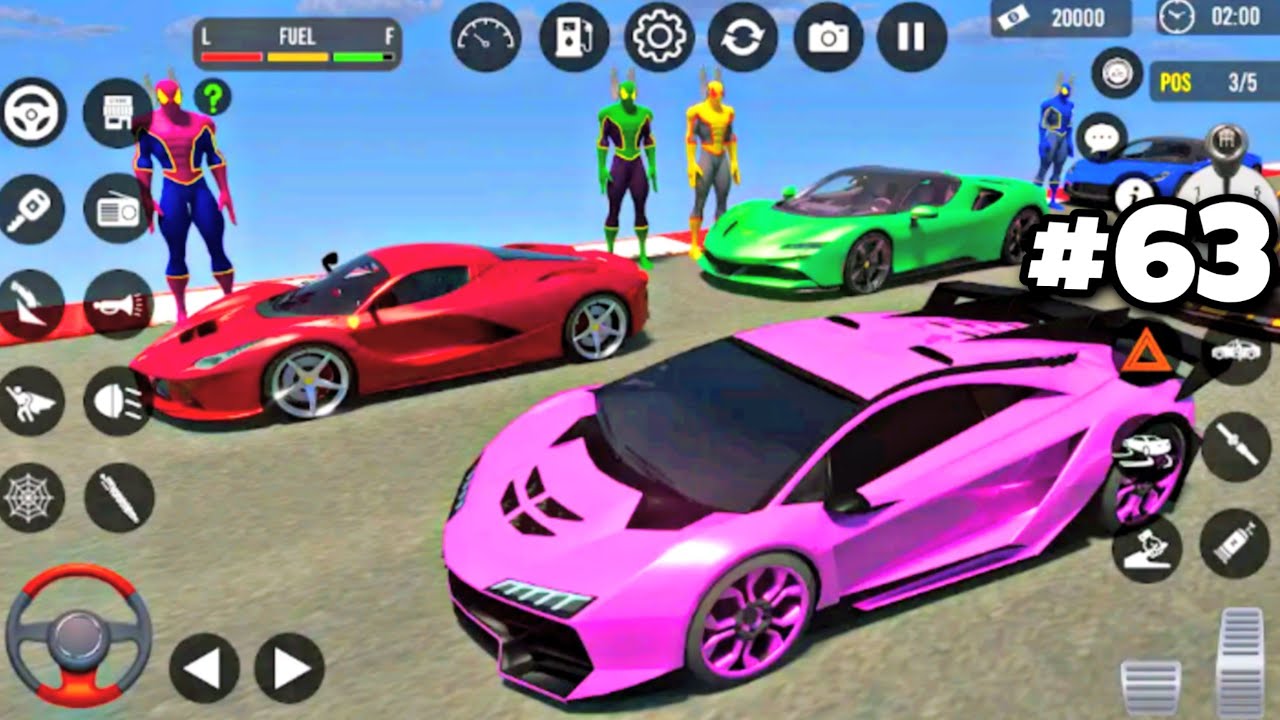 Ramp Car Games: GT car stunt 🔥 | Car driving game| part #63 |car racing ...