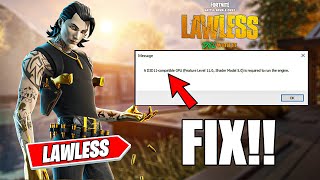 How to fix a d3d11-compatible gpu is required to run the engine Fortnite Chapter 6 Season 2 (2025)