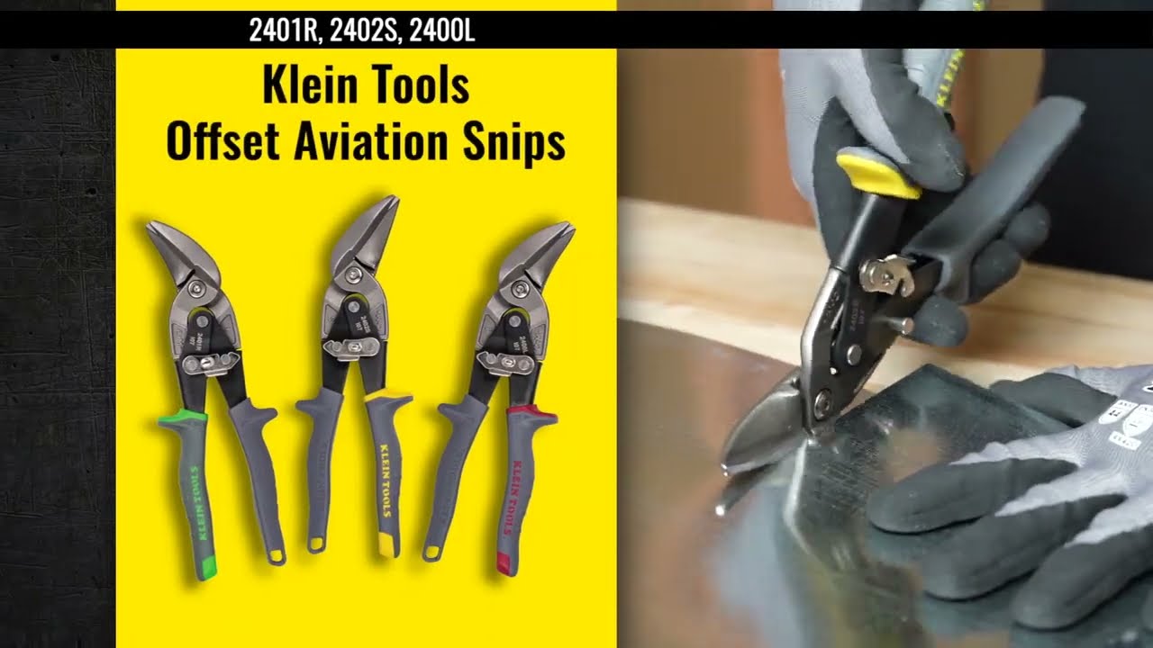 HVAC Premium Right Cut Aviation Snips - Metal, Tin Cutting Shears