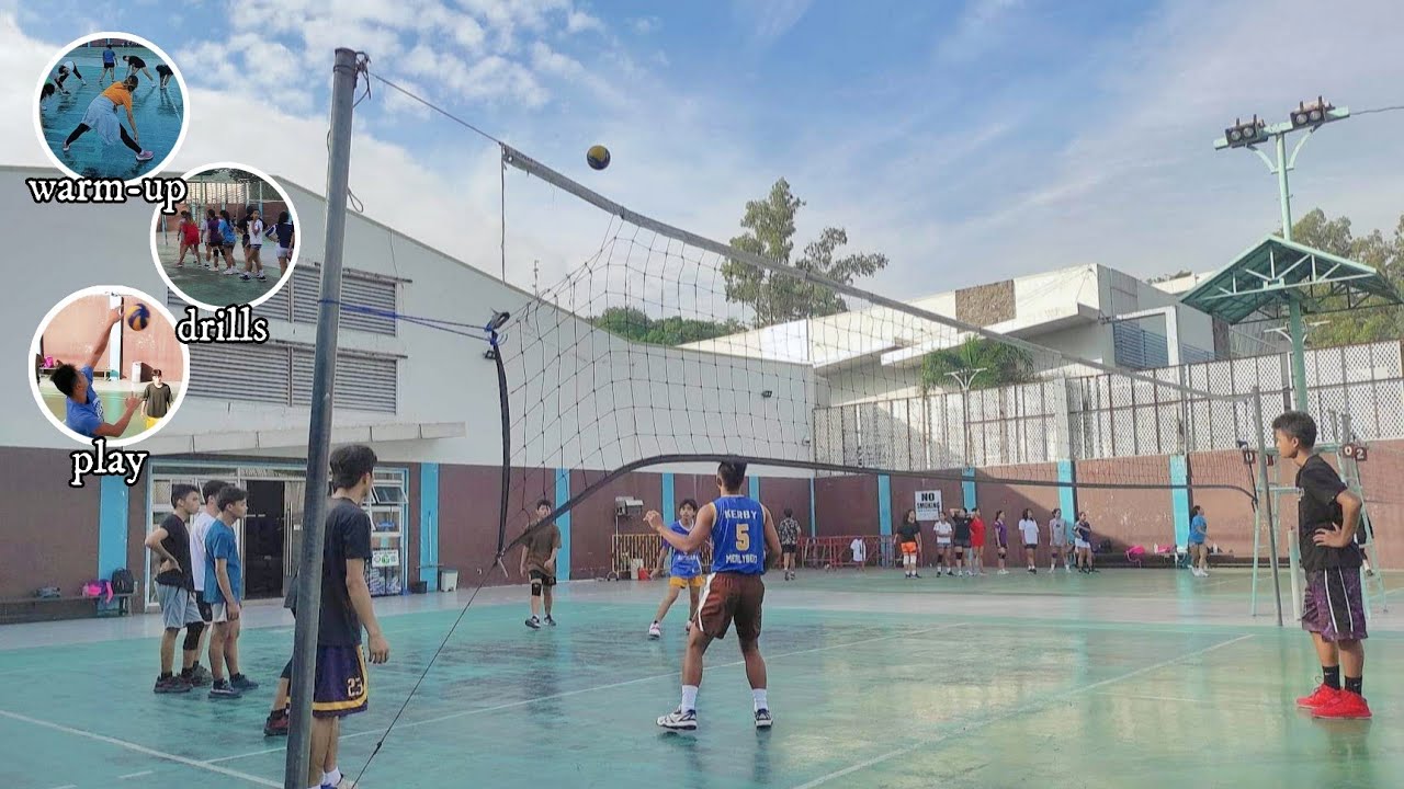 Volleyball Varsity Training (Highschool division) Getting ready for