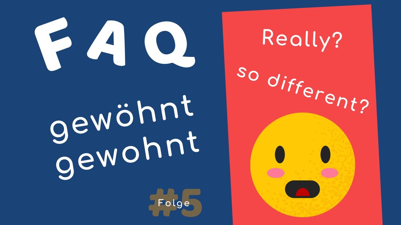 Ich Bin Es Nicht Gewohnt Oder Gewöhnt www.youtube.com