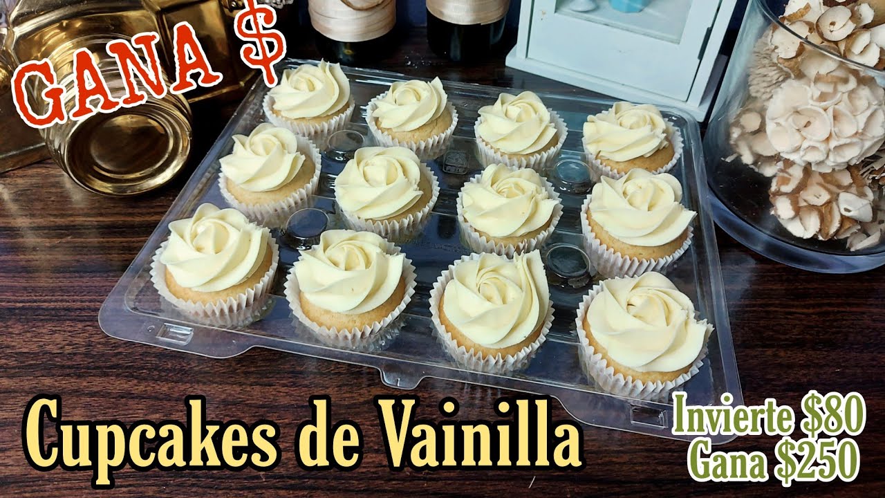 ✅ Cupcakes para Vender 💲VAINILLA 🧁 Recetas Fáciles 👩🏻‍🍳 Aprende Reposteria Gratis en Youtube 👨🏻‍🍳
