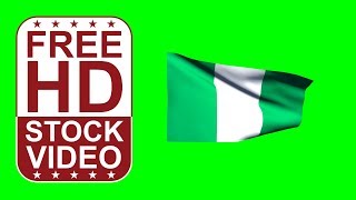 Free Stock Videos – Nigeria flag waving on green screen 3D animation screenshot 4