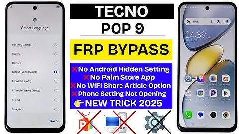 Tecno Pop 9 FRP Bypass Android 14 Without PC | Tecno Pop 9 FRP Unlock New Security | Share Not Open