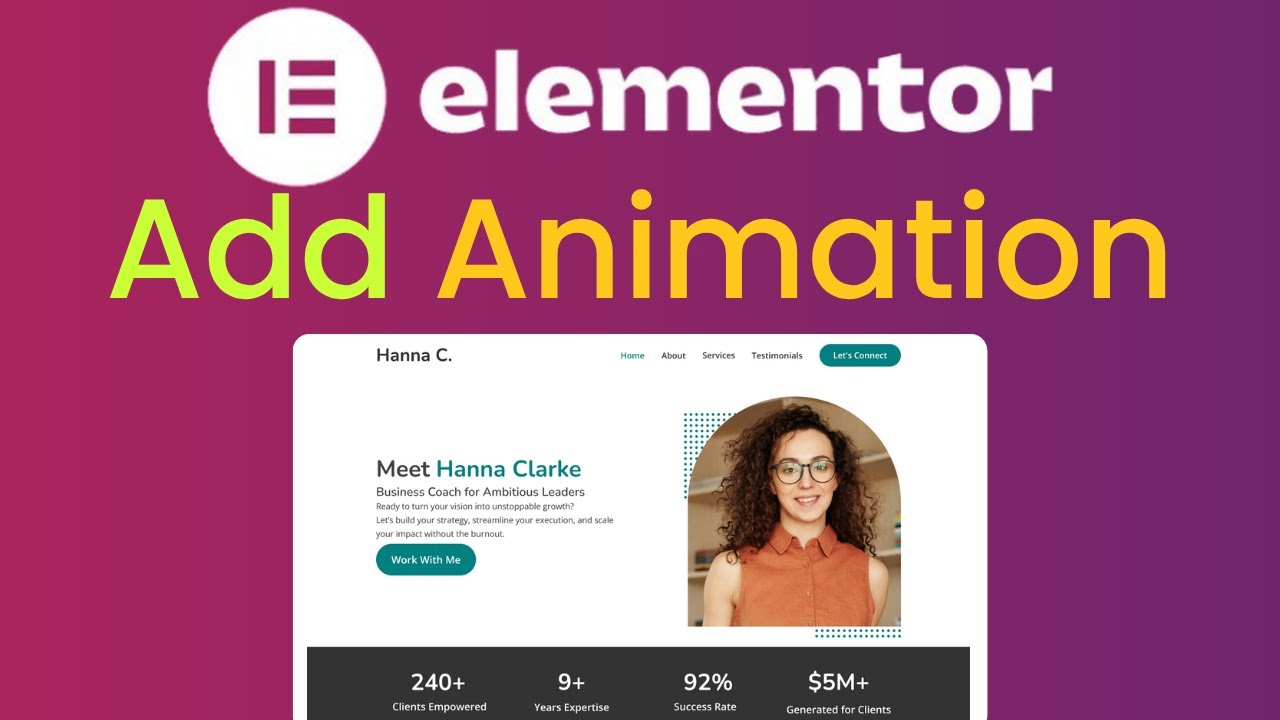 How to Add Animation in WordPress Elementor | Step-by-Step Guide - YouTube