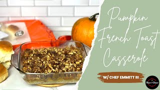 Pumpkin French Toast Casserole | EASY French toast | @Flavor4Dinner |