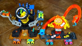 Pizza Slam Cobra & Monster Trucks Arena Can You Defeat Gorilla & Cobra Hot Wheels Toys for Kids