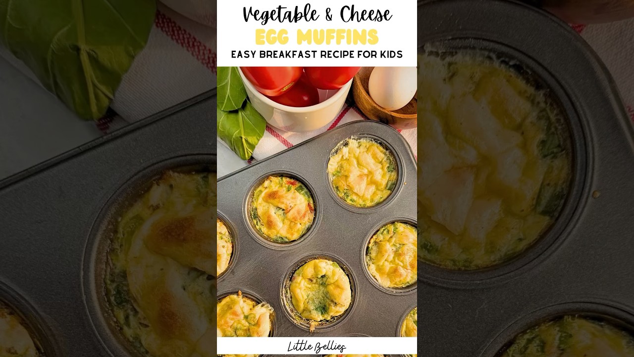 Breakfast Egg Muffins for Toddlers by Little Bellies | Hidden Veggie Recipes #breakfast #trending