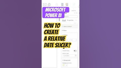 How to Create a relative date slicer and filter in Power BI ?
