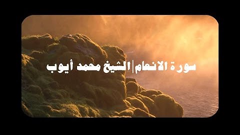 قُلْ أَغَيْرَ ٱللَّهِ أَتَّخِذُ وَلِيًّا فَاطِرِ ٱلسَّمَٰوَٰتِ وَٱلْأَرْضِ محمد ايوب سورة الانعام