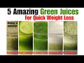 5 Green Juices Recipes | Weight Loss| How to make Moringa, Lauki, cucumber, spinach juice| In Hindi