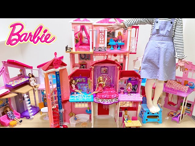 My Barbie Dollhouse Collection | Barbie Malibu House Playset - YouTube