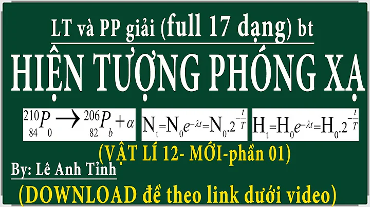 [ Vật lí 12- mới] HD giải full 17 dạng bài tập phóng xạ lí 12 kntt bài 23. Hiện tượng px (P1-8 dạg)