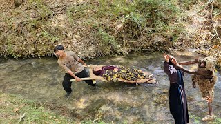 Hussein saves Nafisa from the clutches of the wild cave dweller