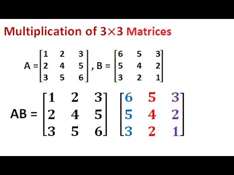Multiplication of matrices ,How to multiply two matrices of 3 × 3 ...
