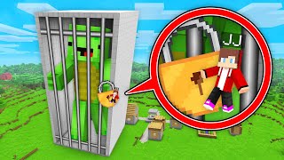 TINY JJ Put GIANT Mikey In Prison in Minecraft (Maizen)