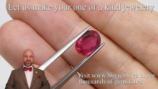 2.19ct Vivid Red Ruby from Mozambique - Exceptional Color | GIA Certified | SkyJems