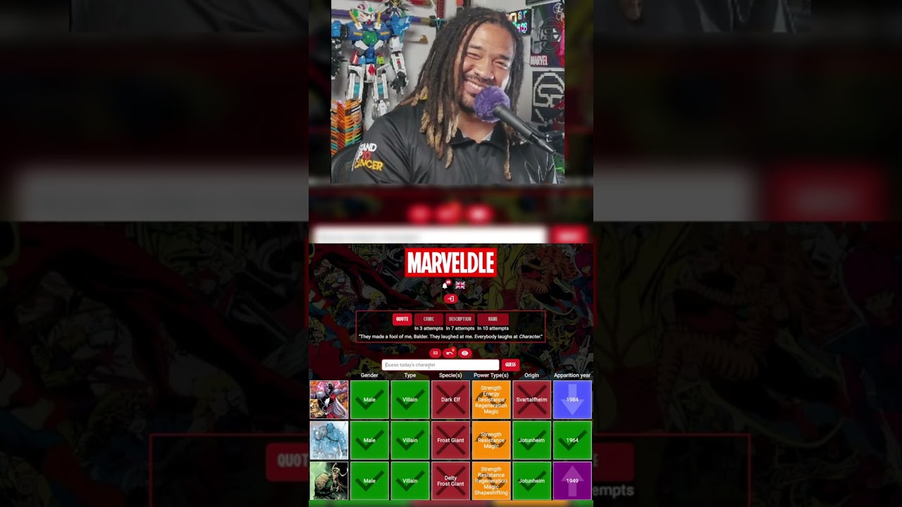 Comic Marveldle for Aug 7