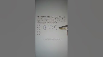 Análise combinatória (Concurso 2021 | Objetiva)