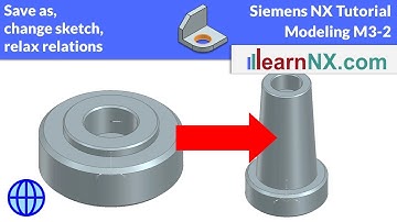 Save as, change sketch and relax relations | Siemens NX Tutorial