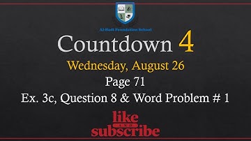 Countdown 4 - Ex 3c - Q 8 - Page 71 - August 26