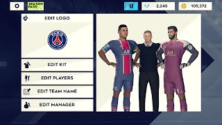 اضافة شعار و اطقم باريس سان جيرمان دريم ليج 2021 screenshot 3