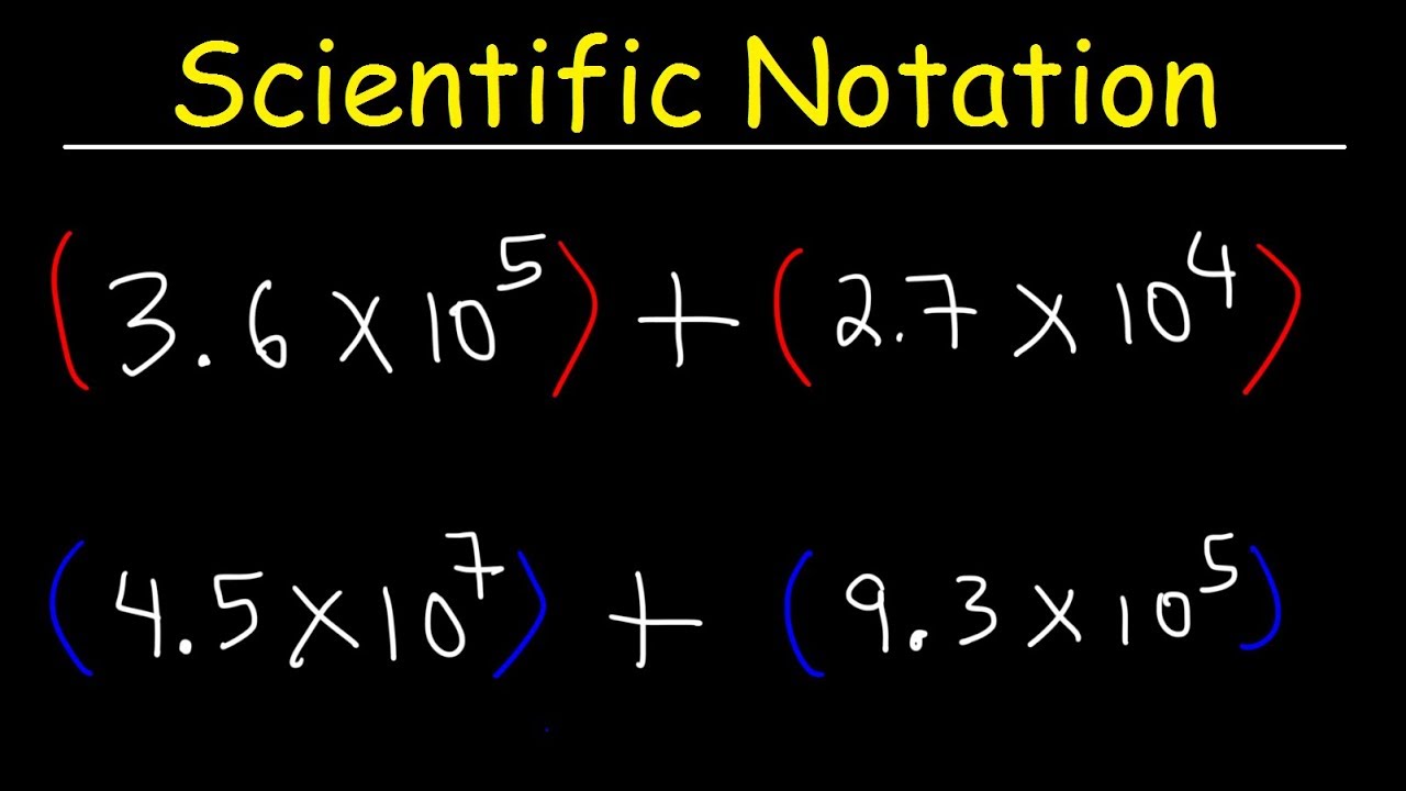 Scientific Notation - Addition and Subtraction Regarding Adding Subtracting Scientific Notation Worksheet