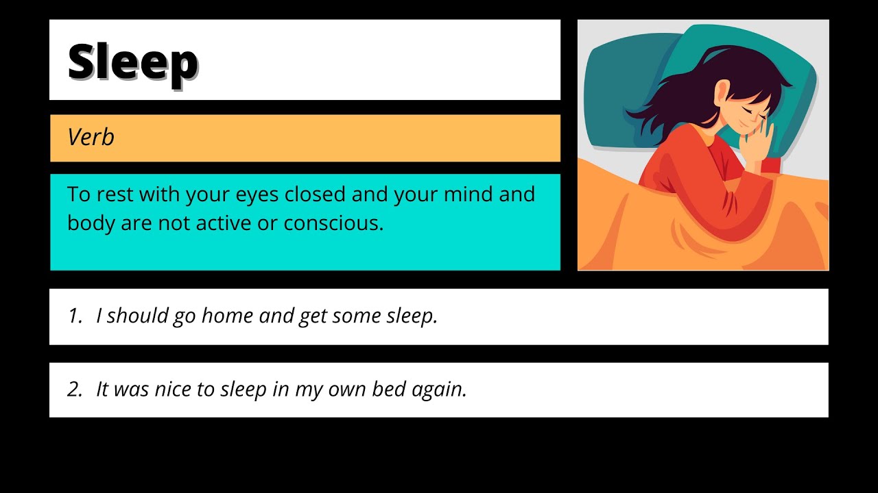 Sleep Verb Pronunciation Definition Examples YouTube