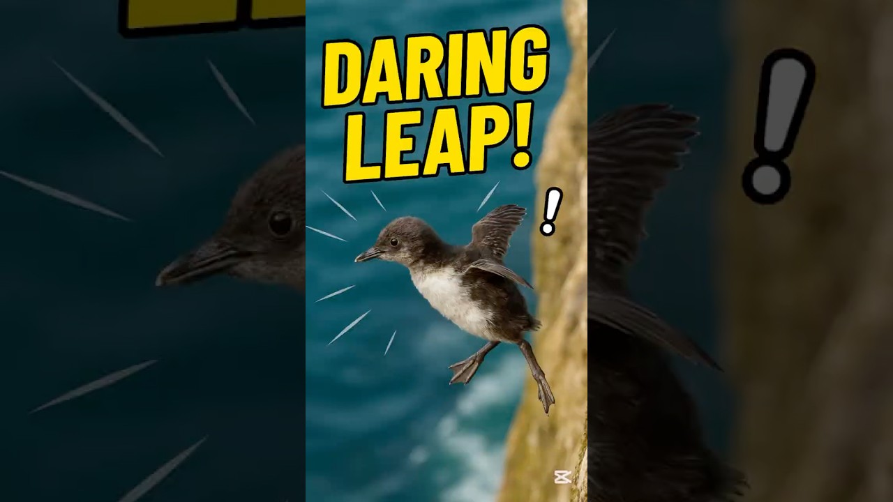 Daring Leaps: Watch Baby Murres Fearlessly Dive Off Cliffs for the First Time! 