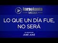 Karaokanta - José José - Lo que un día fue no será