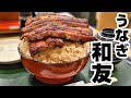 東京で一番大きい鰻丼を食べる動画「うなぎ和友」