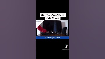 HOW TO PUT PS3 IN SAFE MODE