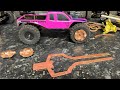 Copper creations!! #scx24 DIY chassis &links how I’m making my own rc car parts