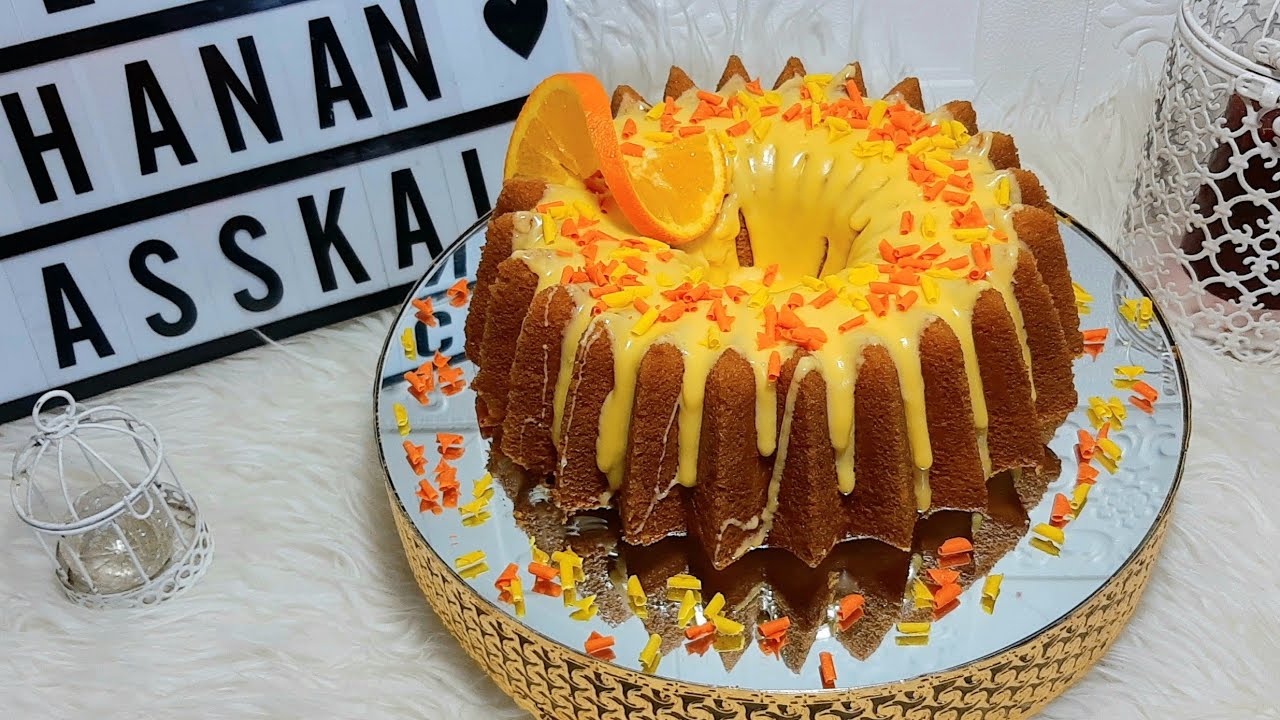 كيك يومي بالبرتقال 🍊 منعش بصوص الشكلاطة البيضاء 😍