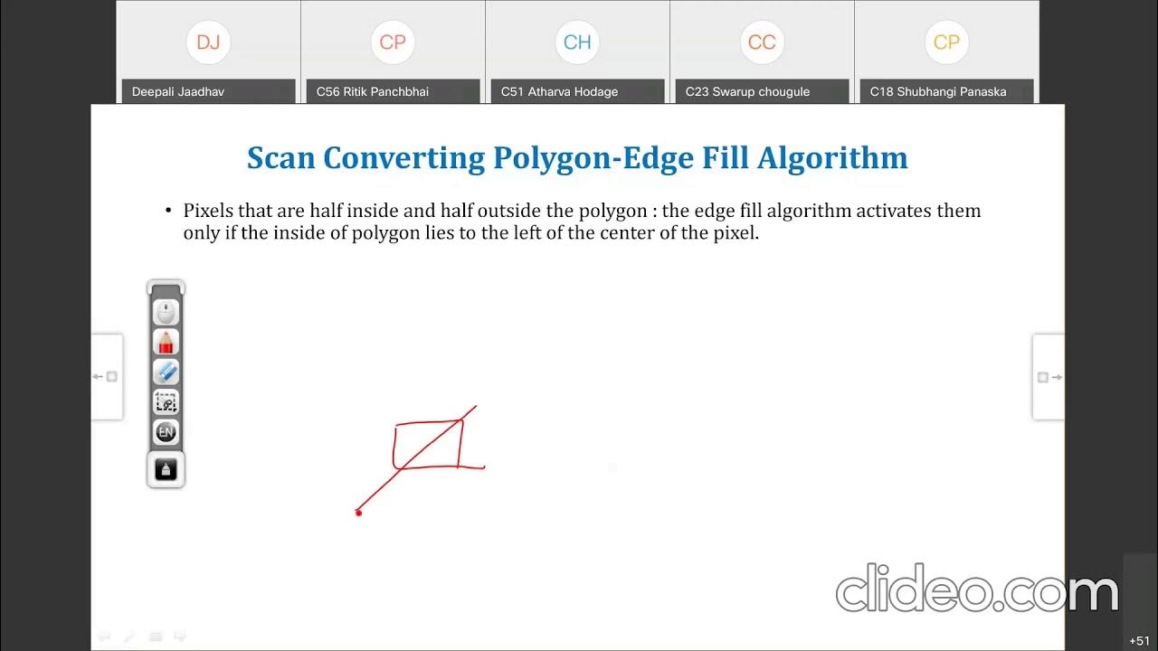 Lecture 26 - Computer Graphics - Polygon Edge fill, Fence fill ...