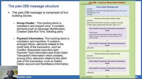 Pain.008 Customer Direct Debit Initiation Message in SEPA Direct Debit Core & B2B Schemes